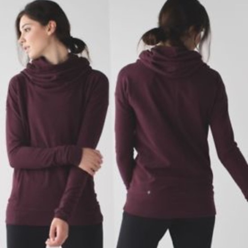Lululemon Stress Less Hoodie Size 6 Maroon